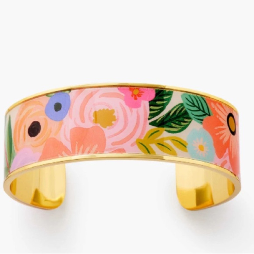 Rifle Paper Co Pink and Green Floral Garden Bracelet